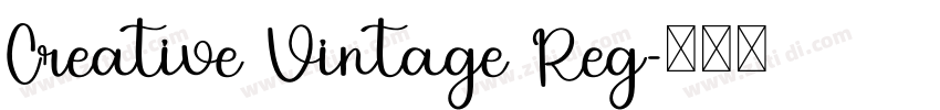 Creative Vintage Reg字体转换
